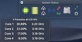 System Status Min View with CPU Activity